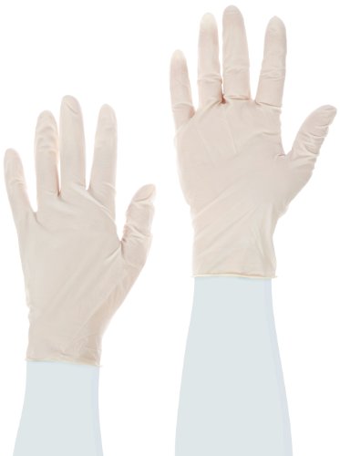 QRP X609BYF Qualatex Indy Latex Glove, Chemical Resistant, Powder Free, 4 mil Thickness, 9" Length, Large, Natural (Pack of 100)