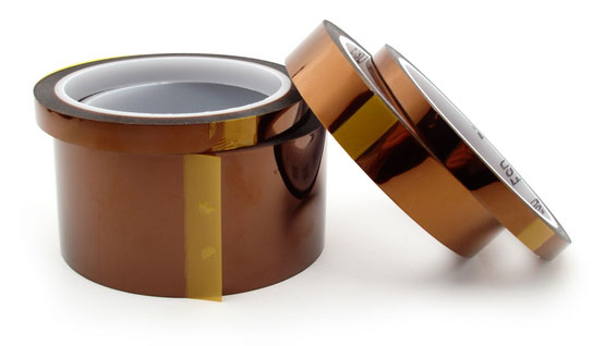1 mil Kapton Polyimide Adhesive Tape, 3" Core, 36 yd Length, 1/4" Width